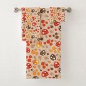 mignon automne motif de champignon saisonnier carr (En situation)