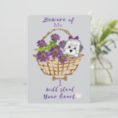 Mignon avec carte de la Saint-Valentin de chiot à (Debout devant)