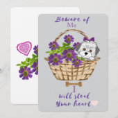 Mignon avec carte de la Saint-Valentin de chiot à (Devant / Derrière)