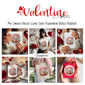 Mignon bébé Lapin valentin cœur Body bébé