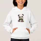 Mignon bébé panda mangeant du bambou pullover pour (Devant)