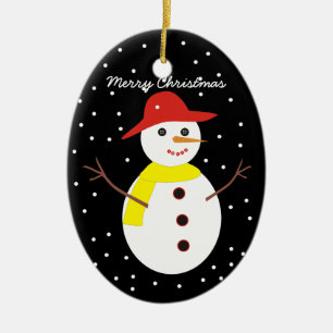 Mignon bonhomme de neige coutume ornement de Noël
