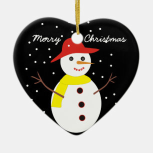 Mignon bonhomme de neige coutume ornement de Noël