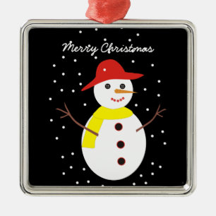 Mignon bonhomme de neige coutume ornement de Noël