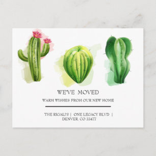 mignon Cactus maison déménagement Carte postale