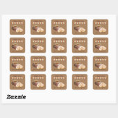 mignon café ajouter nom message autocollant (Feuille)