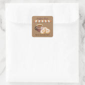 mignon café ajouter nom message autocollant (Sac)