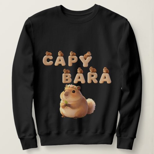 Mignon Capybara Fluffy Graphique Sweat à Capuche, (Design devant)