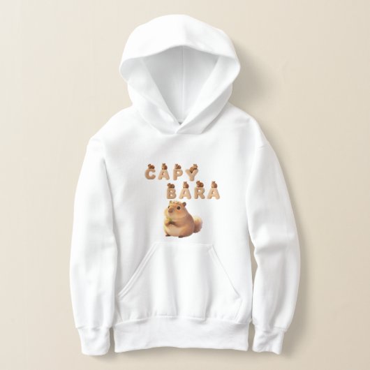 Mignon Capybara Fluffy Graphique Sweat à Capuche, (Poser)
