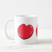 mignon caricature de coeur mug (Gauche)