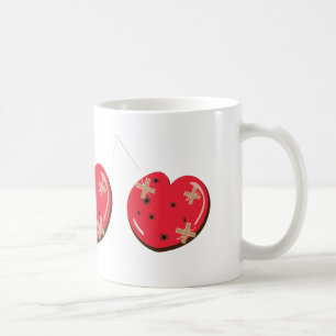 mignon caricature de coeur mug