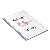 mignon carnet axolotl, pensez heureux être heureux (Côté Droit)
