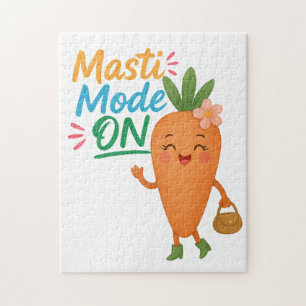 Mignon Carotte Mode Foussur ON Puzzle Amusant Dess