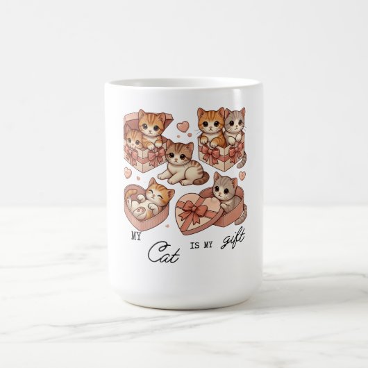 mignon chat café Mug (Centre)