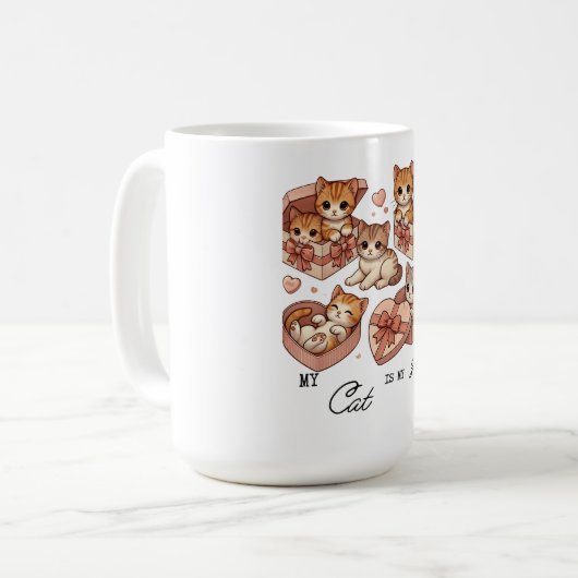 mignon chat café Mug (Devant gauche)