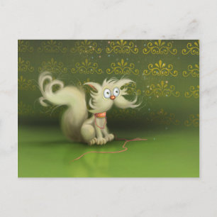mignon chat caricature Carte postale