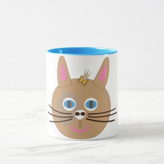 mignon chaton caricature mug (Centre)