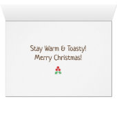 Mignon chauffez la carte de voeux de chaussettes (Intérieur Horizontal (Bas))