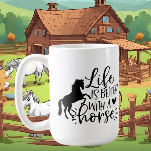 mignon cheval amoureux du mot art Café Mug