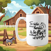 mignon cheval amoureux du mot art Café Mug