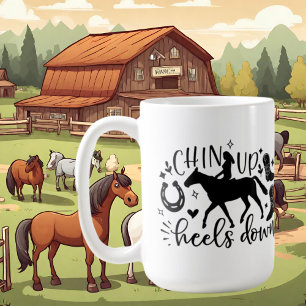 mignon cheval amoureux du mot art Café Mug
