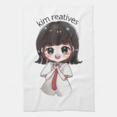 Mignon Chibi Serviette de Cuisine Fille Anime (Vertical)