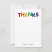 Mignon coloré merci personnalisé (Devant)