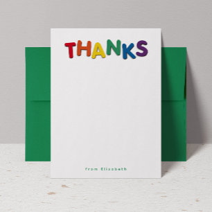 Mignon coloré merci personnalisé