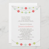 Mignon comme invitation de baby shower de bouton (Devant / Derrière)