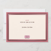 Mignon comme invitation de baby shower de rose de (Dos)