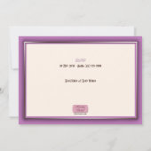 Mignon comme invitation pourpre de baby shower de (Dos)