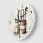 mignon comté rustique horloge de cuisine de ferme (Angle)