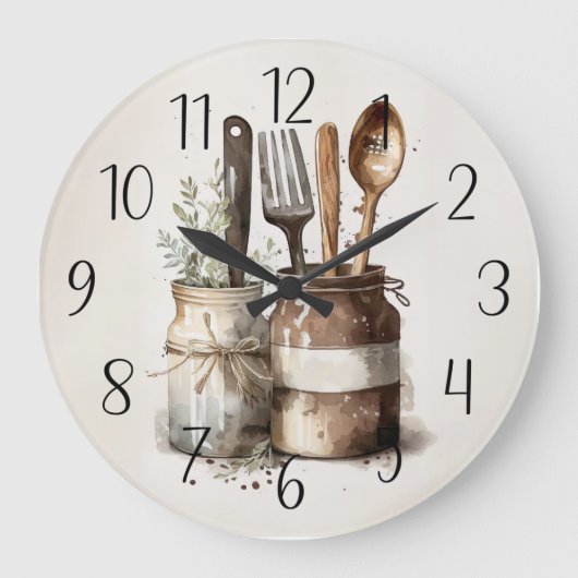 mignon comté rustique horloge de cuisine de ferme (Recto)