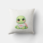 Mignon Coussin Bébé Tortue de Mer Kawaii Chibi (Verso)