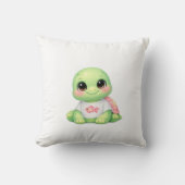 Mignon Coussin Bébé Tortue de Mer Kawaii Chibi (Recto)