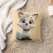 Mignon Coussin Chibi Renard Arctique Anime — Paste (Couverture)