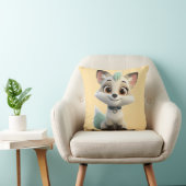 Mignon Coussin Chibi Renard Arctique Anime — Paste (Chaise)