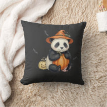 Mignon Coussin de Lancer de Citrouille de Panda Ha