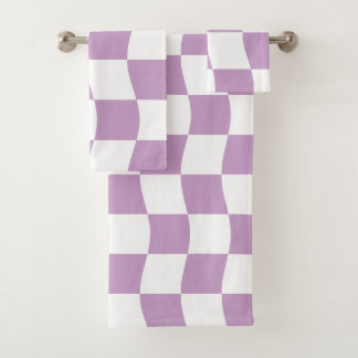Mignon Damier Rose Blanc Violet Pastel