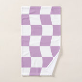 Mignon Damier Rose Blanc Violet Pastel (Serviette à main)