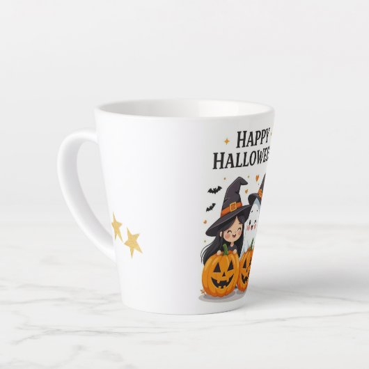 Mignon design de mug de sorcière et fantôme d'Hall (Angle gauche)
