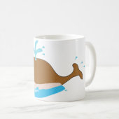 mignon dessin animé baleine mug (Devant droit)