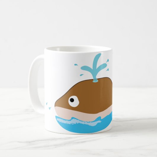 mignon dessin animé baleine mug (Devant gauche)
