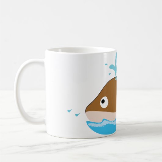 mignon dessin animé baleine mug (Gauche)