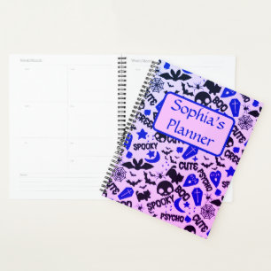Mignon et Amusant Violet, Bleu et Noir Halloween