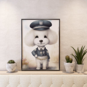 Mignon et Original : Affiche d'agent de police can