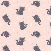 Mignon Étui Téléphone Rose Chat Gris