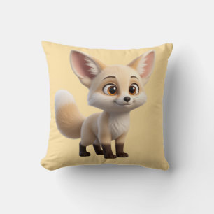 Mignon Fennec Fox Anime Chibi Coussin — Désert Kaw