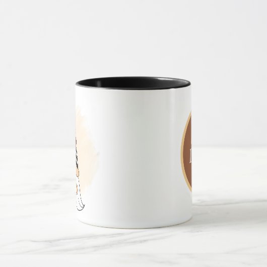 mignon gnome de café ajouter monogramme Mug (Centre)
