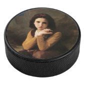 Mignon Innocence of Adolescent Girl, Bouguereau Hockey Puck (3/4)